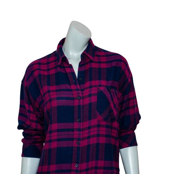 Rails Wine Navy Plaid Jackson Flannel Shirt Women's Size Small - Picture 1 of 8